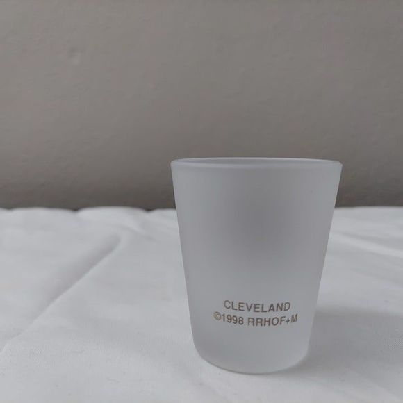 Rock and Roll Hall of Fame Museum Frosted & Gold Souvenir Shot Glass 1998 VTHF - Picture 5 of 8